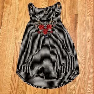 American Eagle Soft & Sexy Tank Top with flower embroidery, Women’s Small